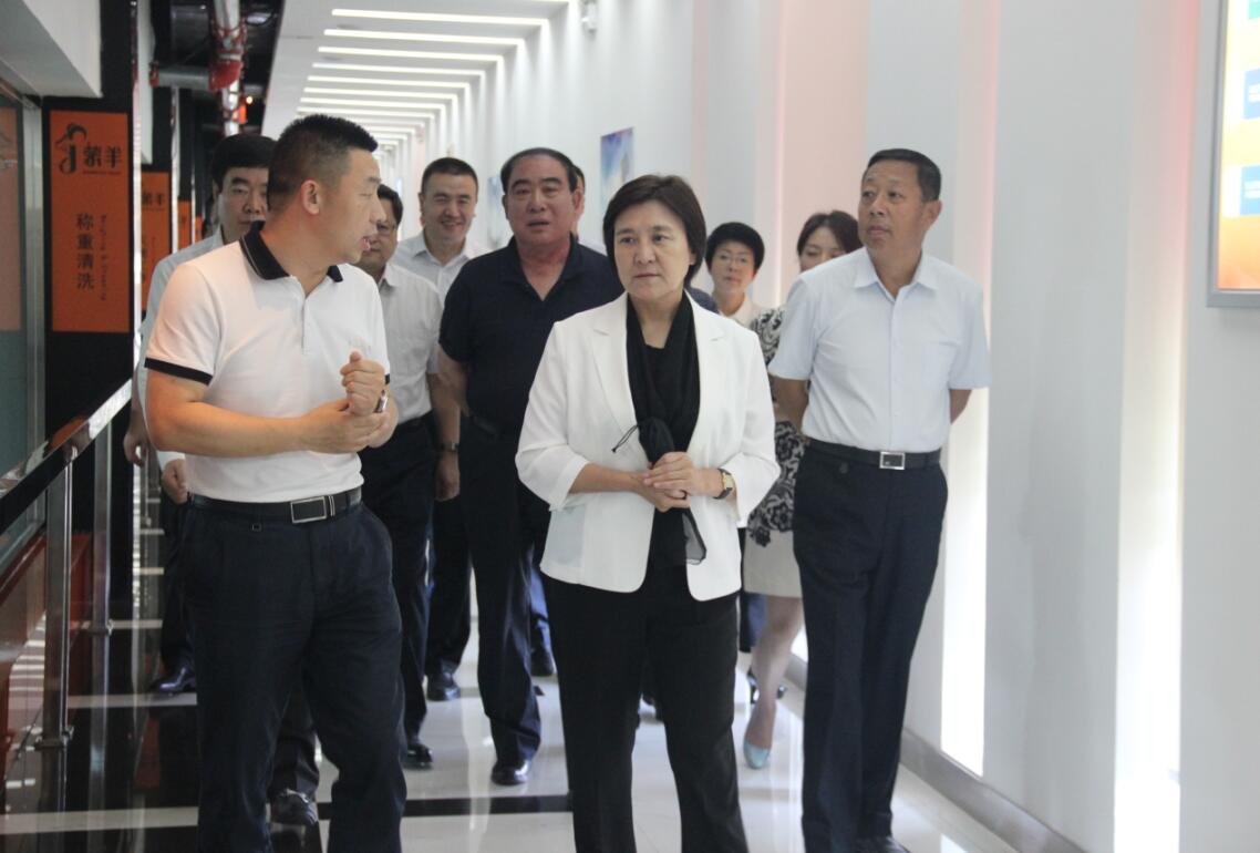 自治區(qū)黨委副書記、自治區(qū)主席布小林蒞臨協(xié)會會長單位——蒙羊牧業(yè)公司視察調研